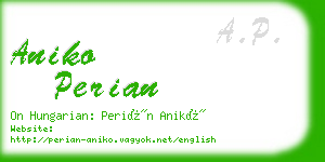 aniko perian business card